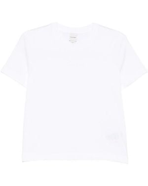 Calvin Klein Logo-Embroidered T-Shirt - White