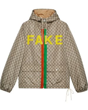 Gucci Red And Green Down Baroque Gillet Jacket - Multicolour