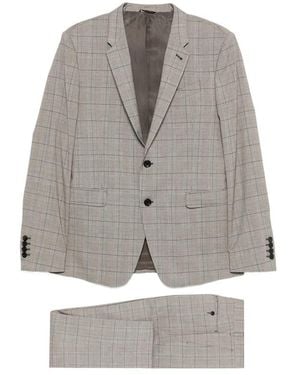 Reveres 1949 Checked Single-Breasted Blazer - Grey