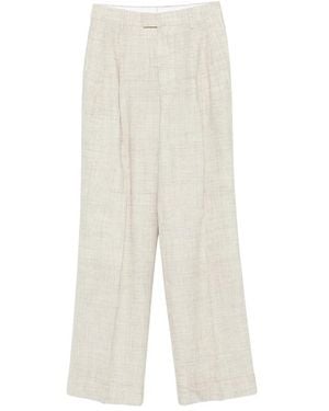 Berwich Simona Pleated Trousers - White