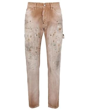 DSquared² Mushroom Field Teddy Carpenter Jeans - Natural