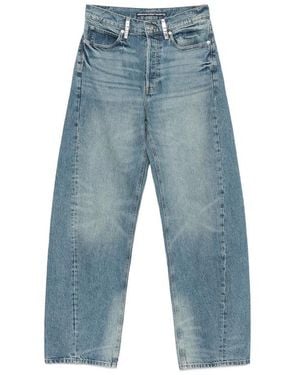 Alexander Wang Crystal-Embellished Wide-Leg Jeans - Blue