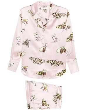 Olivia Von Halle Pyjama Set Silk - Pink