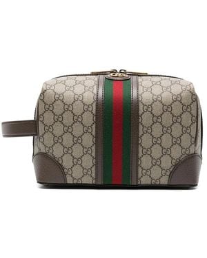 Gucci Savoy Canvas Wash Bag - Grey
