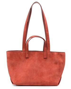 A.P.C. A. P.C. Suede Tote Bag - Red