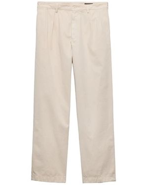 Prada Neutrals Trousers - Natural