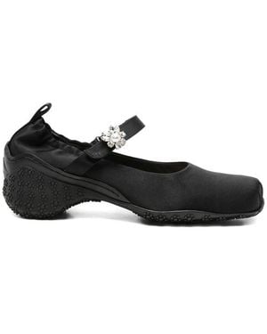 Simone Rocha Embellishment-Strap Ballet Trainers - Black