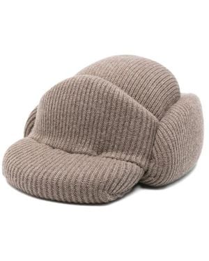 Duran Lantink Ear-Flap Ribbed-Knit Hat - Grey