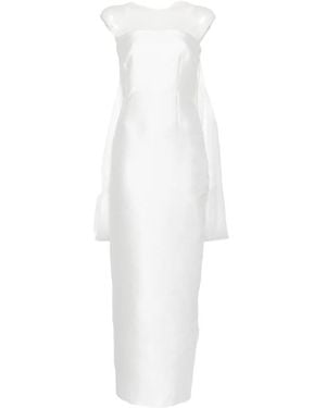 Solace London Dandridge Strapless Bow-Detail Maxi Dress - White