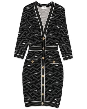 Elisabetta Franchi Button Patterned Dress - Black