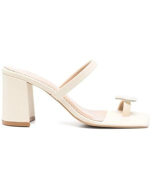 Vanina 70Mm Reine De Coeur Mules - White