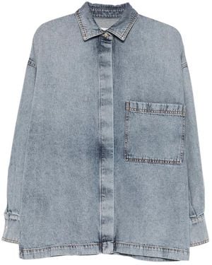 DARKPARK Jenny Front-Pocket Button-Down Shirt - Blue