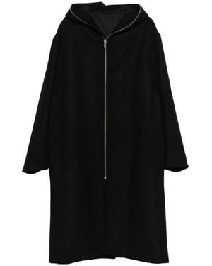 Rick Owens Hooded Raincoat - Black