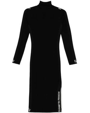Elisabetta Franchi Turtleneck Dress - Black