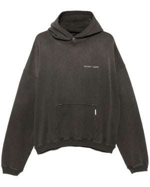 Represent Logo-Print Hoodie - Black