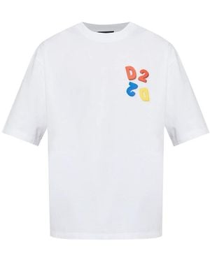 DSquared² Logo-Patch T-Shirt - White