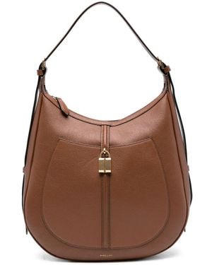 DeMellier London Small Siena Padlock-Detail Shoulder Bag - Brown