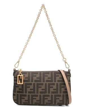 Fendi Baguette Cross Body Bag - Grey