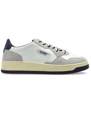 Autry Medalist Suede-Panel Sneakers - White