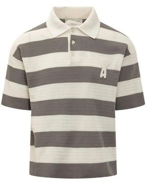 Ami Paris Polo Shirts - Grey