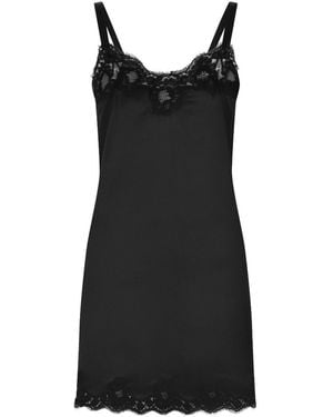 Dolce & Gabbana Lace-Detailing Silk-Blend Camisole - Black