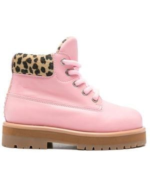 PDF Strada Low Cheetah-Print Boots - Pink