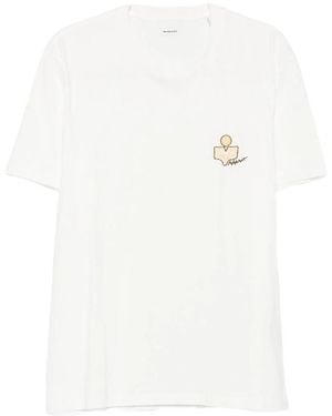 Isabel Marant Logo-Embroidered T-Shirt - White