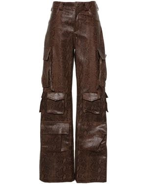 SANTORO Leather Pant - Brown