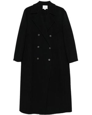 Vince Double-Breasted Coat - Black