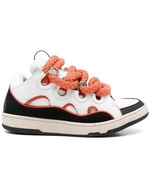 Lanvin Curb Snake Trainers - Red