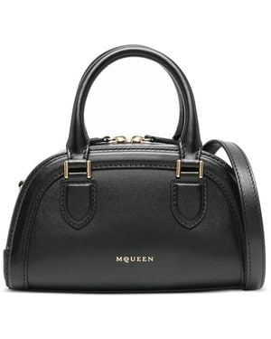McQueen Mini Birdee Boston Tote Bag - Black
