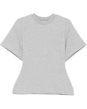 LA PISCINE Fitted Short-Sleeve T-Shirt - Grey