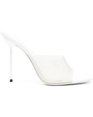 Paris Texas Stiletto Heel Open Toe Shoes - White