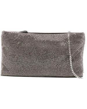 Benedetta Bruzziches La Petite Your Best Friend Chain Clutch - Grey