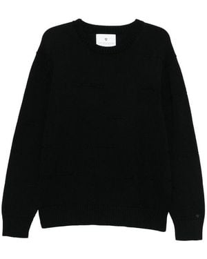 Seven Gauge Long-Sleeve Crew-Neck Jumper - Black