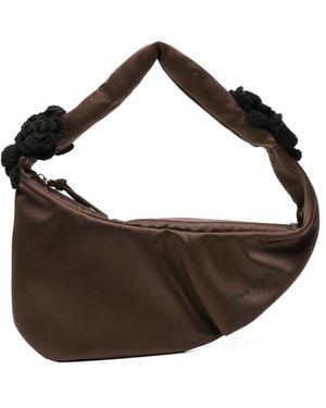 Stine Goya Flower-Appliqué Shoulder Bag - Brown