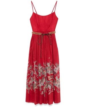Zimmermann Rhiannon Corset Midi Dress - Red