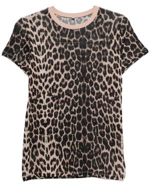 Baserange Leopard-Print T-Shirt - Black