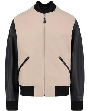 Givenchy Panelled Bomber Jacket - Natural