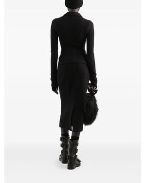 Dolce & Gabbana Wool Midi Skirt - Black