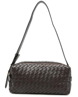 Elleme Trousse Woven Leather Cross Body Bag - Black