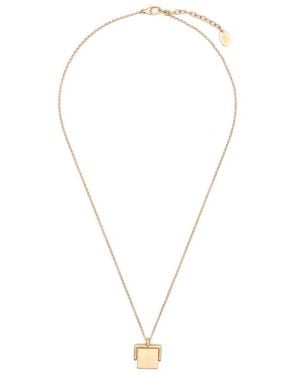 Gucci Logo-Engraved Necklace - Metallic