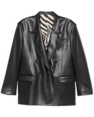 Eraldo Double-Breasted Pocket Blazer - Black
