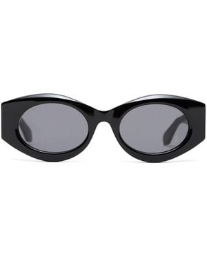 Alaïa Round-Frame Sunglasses - Black