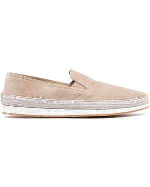 Prada Suede Slip-On Espadrilles - White