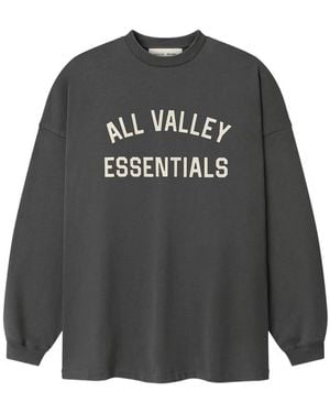 Fear Of God Merch Logo-Print Long-Sleeve T-Shirt - Black