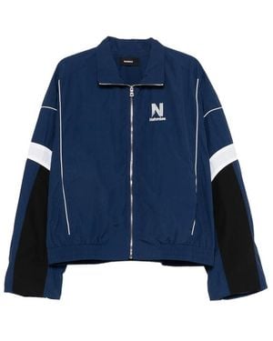 NAHMIAS Logo-Detail Panel Jacket - Blue