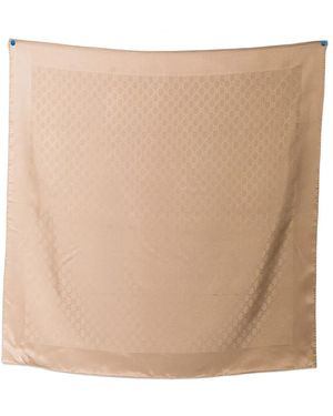 Gucci Monogram-Pattern Silk Scarf - Natural