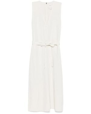 Calvin Klein Belted Midi Dress - White