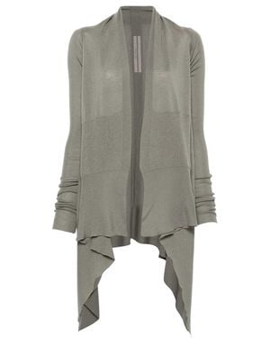 Rick Owens Long-Sleeve Asymmetric Cardigan - Gray